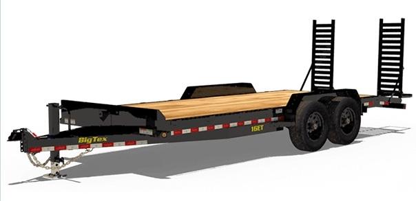 MODEL YEAR CLOSEOUT - PRICED TO MOVE!! 2024 Big Tex 16ET-18BK3MR (15'+3' Dovetail) 17,500LB GVWR Equipment Trailer with Mega Ramps