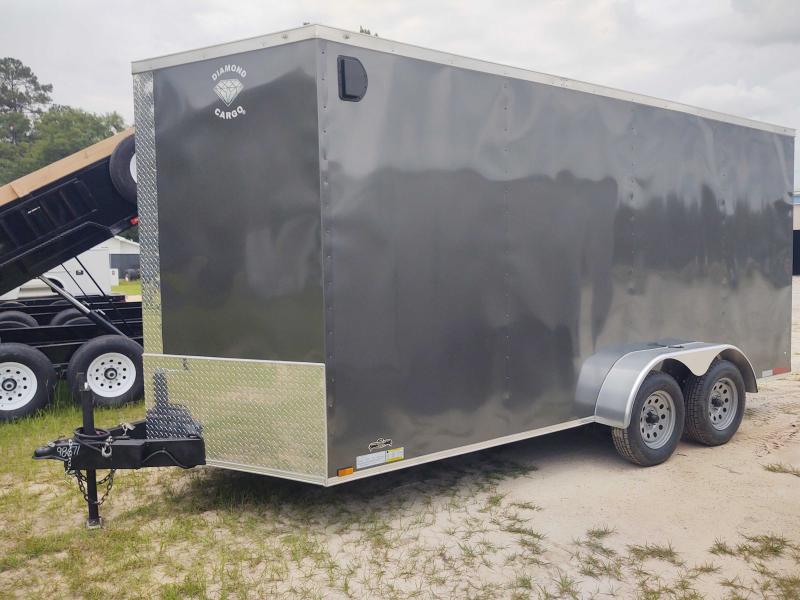 2022 Diamond Cargo 7x16 x 7' (84") Inside Height Tandem Axle CHARCOAL Enclosed Cargo Trailer 2022 Diamond Cargo 7x16 x 7' (84") Inside Height Tandem Axle CHARCOAL Enclosed Cargo Trailer