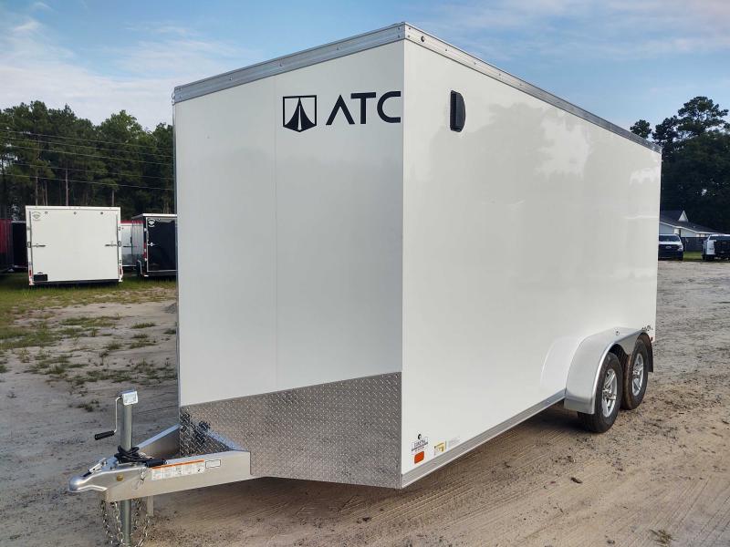 2022 ATC 7' X 16' X 7'IH Raven Polar White Tandem 3500# Torsion Axle Cargo / Enclosed Trailer 2022 ATC 7' X 16' X 7'IH Raven Polar White Tandem 3500# Torsion Axle Cargo / Enclosed Trailer