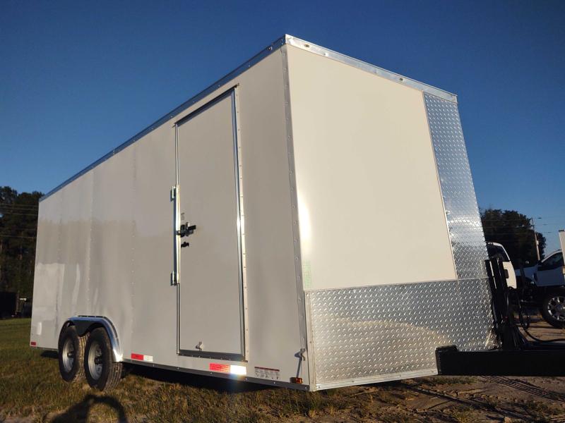 2022 Diamond Cargo 8X20 WHITE TANDEM AXLE V-NOSE ENCLOSED CARGO TRAILER Enclosed Cargo Trailer 2022 Diamond Cargo 8X20 WHITE TANDEM AXLE V-NOSE ENCLOSED CARGO TRAILER Enclosed Cargo Trailer