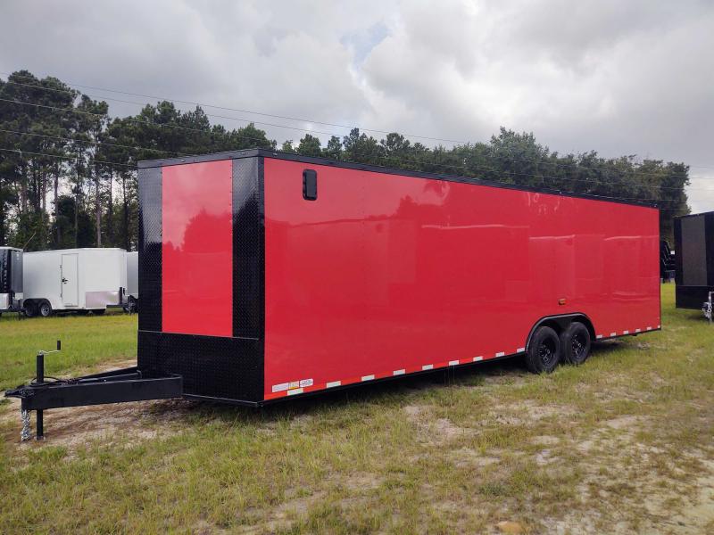 2022 Diamond Cargo 8.5x28 V Nose RED BLACK OUT Tandem Axle Enclosed Cargo Trailer 2022 Diamond Cargo 8.5x28 V Nose RED BLACK OUT Tandem Axle Enclosed Cargo Trailer