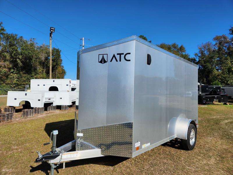 2023 ATC 6' X 12' Raven Silver Frost Single 2990LB. Spring Axle Cargo / Enclosed Trailer