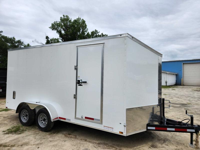 2023 Diamond Cargo 6x12 78" Inside Height Extended Tongue Single Axle Enclosed VNose Silver