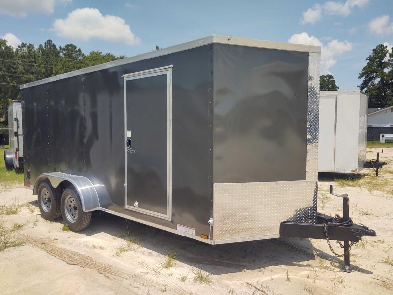 2023 ATC STO300 7' X 16' X 7'IH Black Tandem 3500 Torsion Axle Cargo