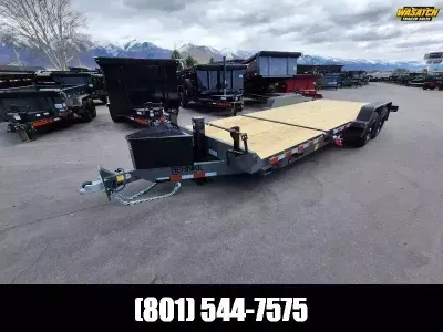 2026 Behnke 22' Tandem Tilt 16K Flatbed Equipment Trailer