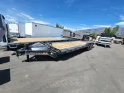 2026 RawMaxx 22' FYH Full Tilt 14K with Hydraulic Jack Equipment Flatbed Trailer
