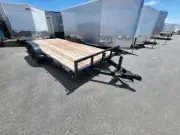 2023 Big Bubba's Trailers USED 7X16 7K Flatbed Car Hauler Utility Trailer