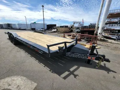 2026 RawMaxx 8.5X22 ECX Car Hauler Flatdeck Equipment Trailer