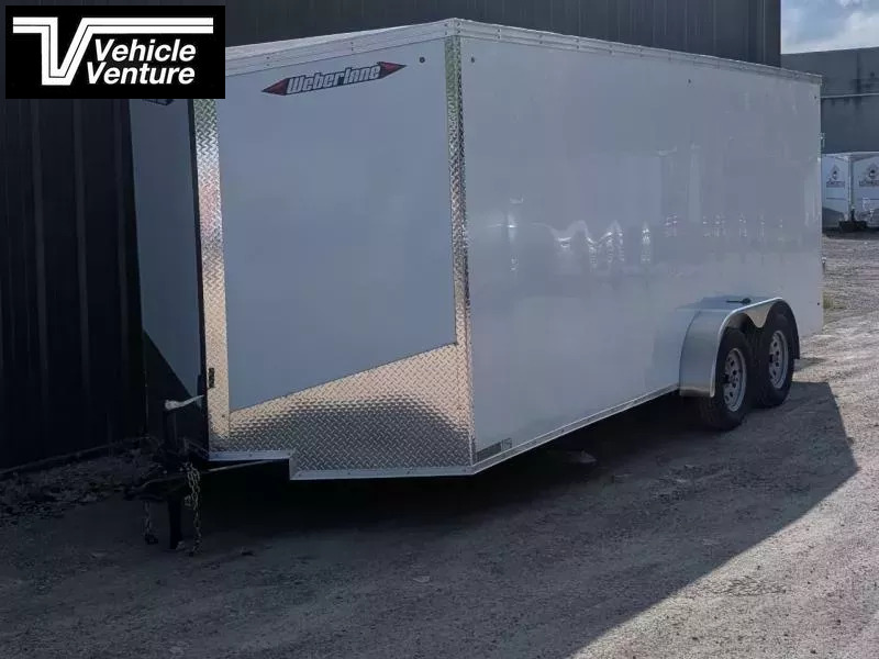 2026 WEBERLANE 7X18 ESTATE SERIES 6" EXTRA HEIGHT RAMP DOOR WHITE 1757158212