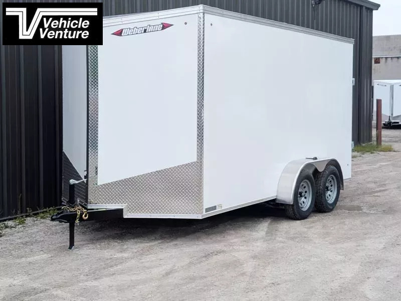 2026 WEBERLANE 7X14 ESTATE SERIES 12" EXTRA HEIGHT RAMP DOOR WHITE 1757353385