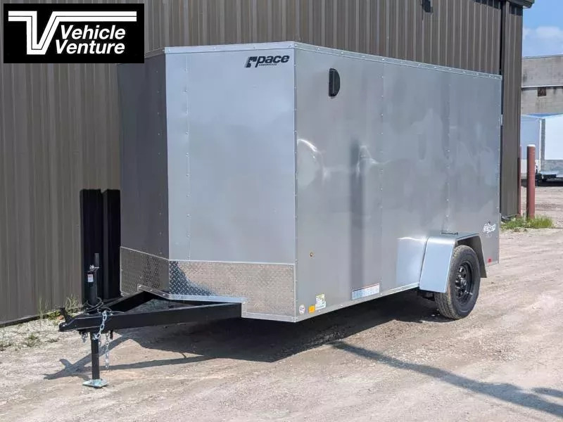2026 PACE 6X12 OUTBACK FLAT TOP RAMP DOOR SILVER 1757157475