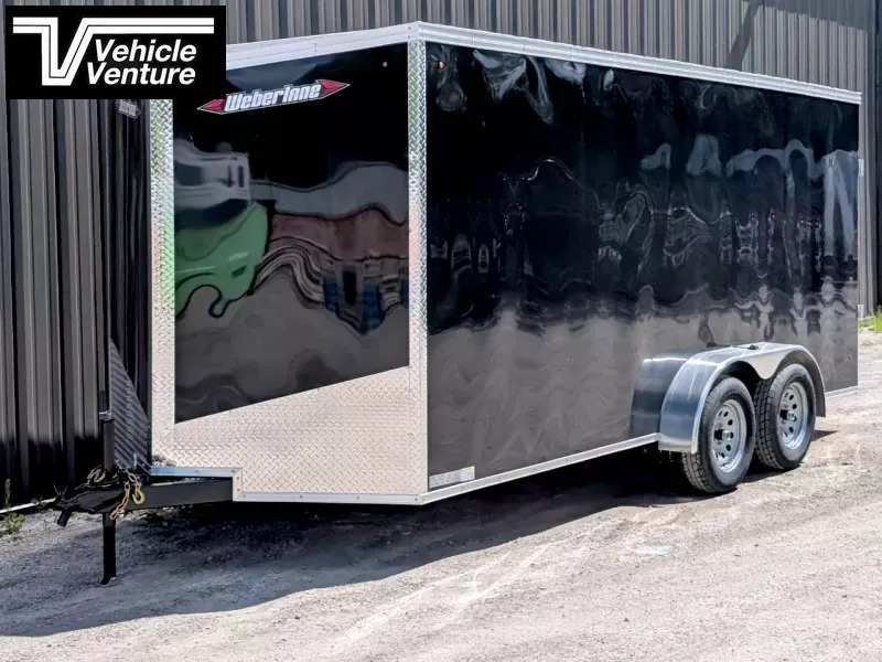 2026 WEBERLANE 7X16 ESTATE SERIES 12" EXTRA HEIGHT RAMP DOOR BLACK 1762529619