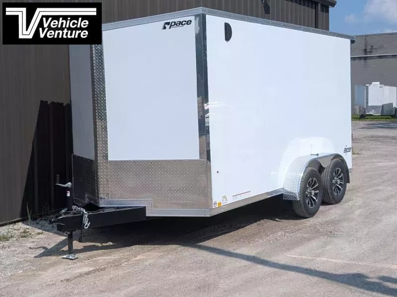 2026 PACE 7X16 JOURNEY SE FLAT TOP 12" EXTRA HEIGHT RAMP DOOR WHITE 1757158651