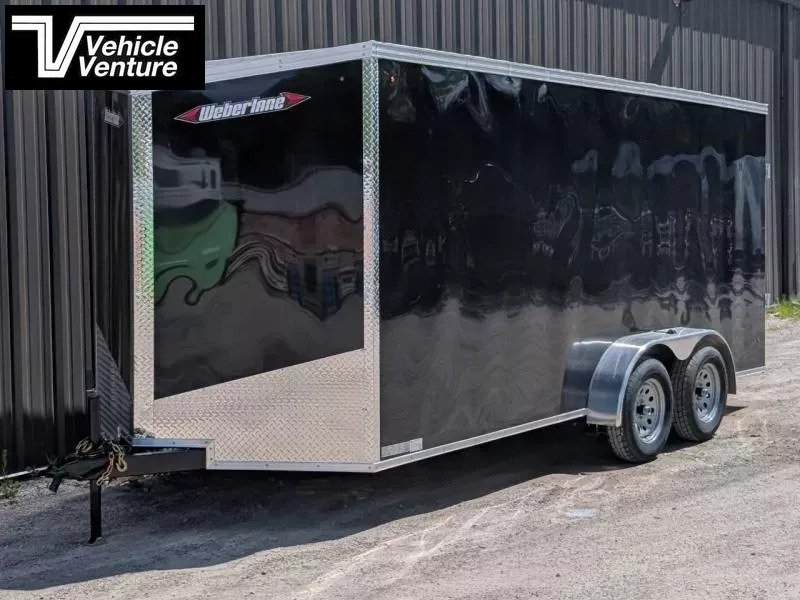 2026 WEBERLANE 7X16 ESTATE SERIES 6" EXTRA HEIGHT RAMP DOOR BLACK 1757158065