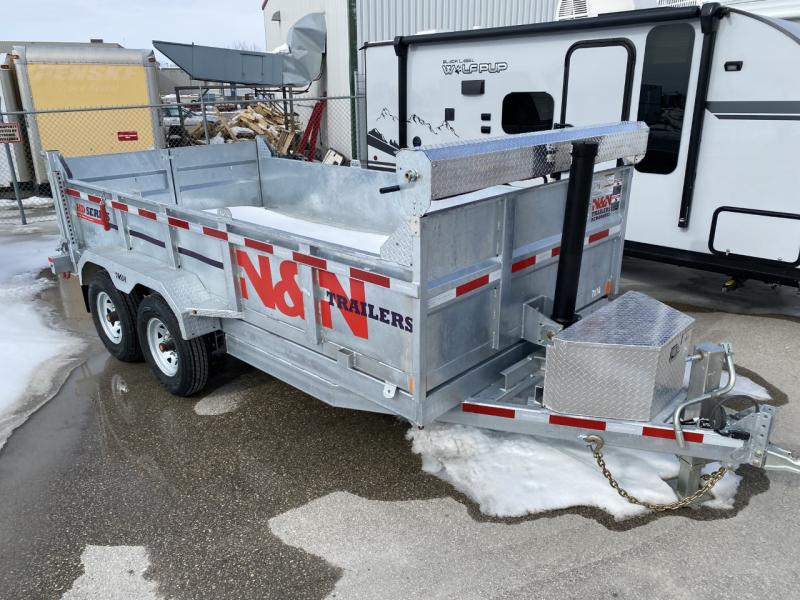 2022 N & N 7 X 14 Galvanized Hydraulic Dump Trailer 14K 2022 N & N 7 X 14 Galvanized Hydraulic Dump Trailer 14K