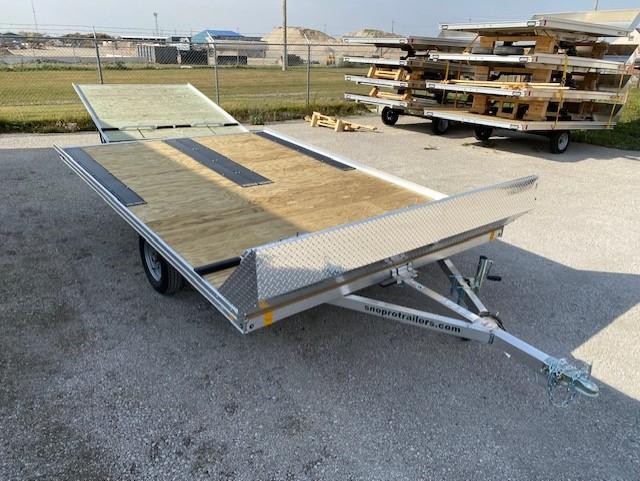 2023 Snopro 12' Extreme 2 Place Aluminum Tilt Snowmobile Trailer 