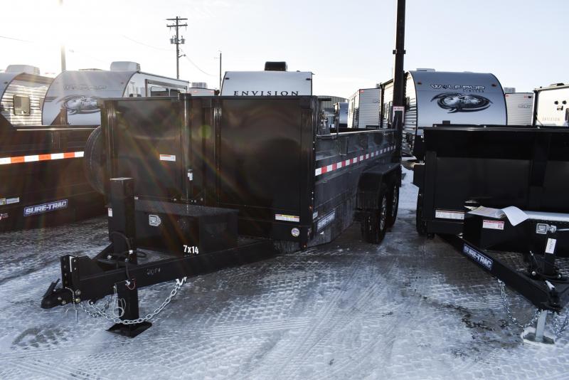 2021 Sure-Trac 7 x 14 HD Low Profile Telescopic Dump Trailer 14K 2021 Sure-Trac 7 x 14 HD Low Profile Telescopic Dump Trailer 14K