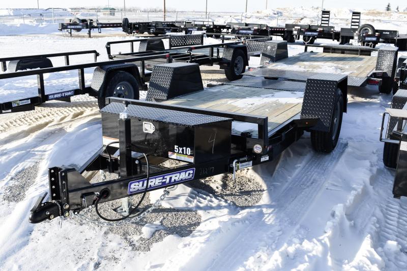 2021 SureTrac 62 IN x 10 Single Axle Tilt Bed Equipment Trailer 6K
