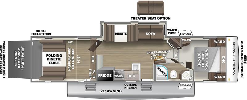 2022 Wolf Pack Limited 315PACK12 5th Wheel Toy Hauler RV 2022 Wolf Pack Limited 315PACK12 5th Wheel Toy Hauler RV