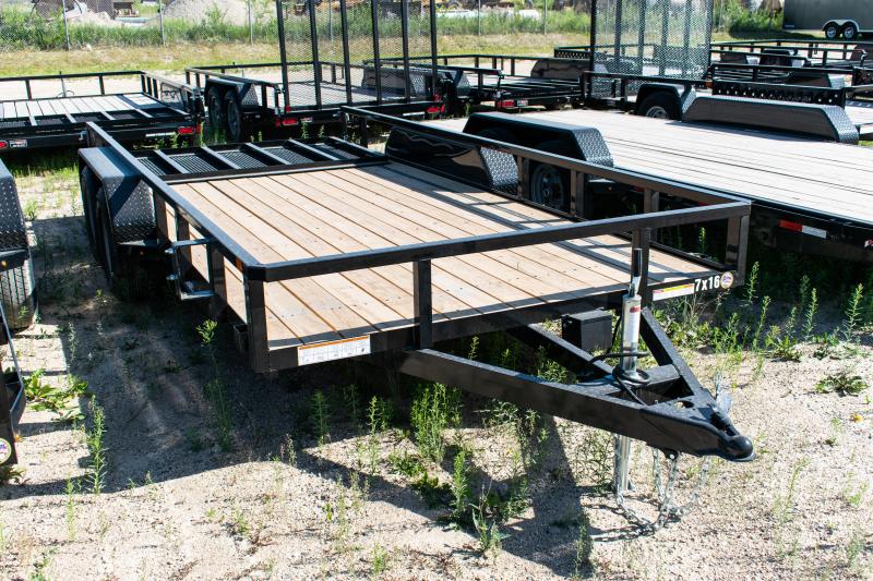 2021 Sure-Trac 7 X 16 TA Tube Top Utility Trailer 7K 2021 Sure-Trac 7 X 16 TA Tube Top Utility Trailer 7K