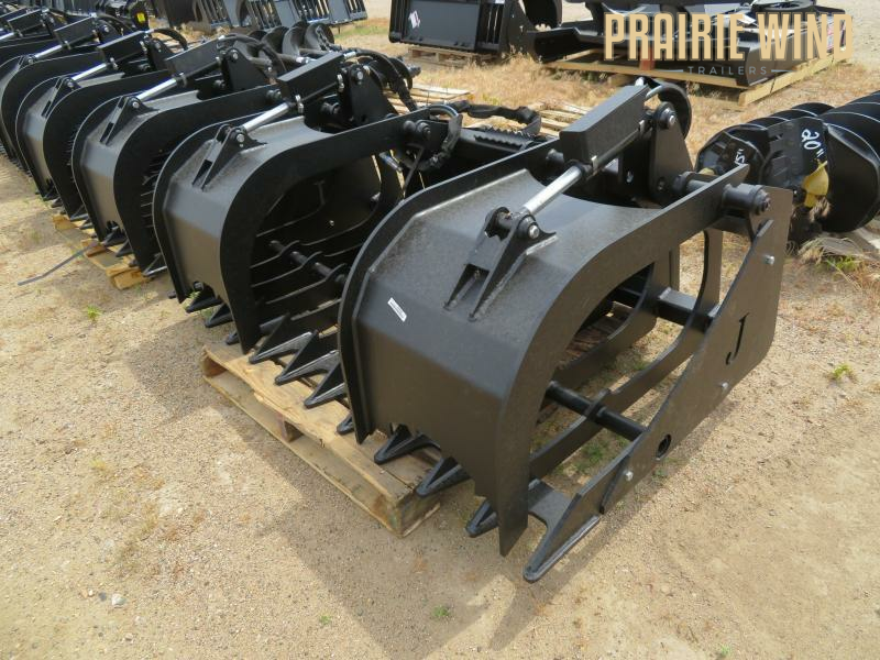 New Jenkins 72 Skid Steer Brush / Debris Bucket with Grapple