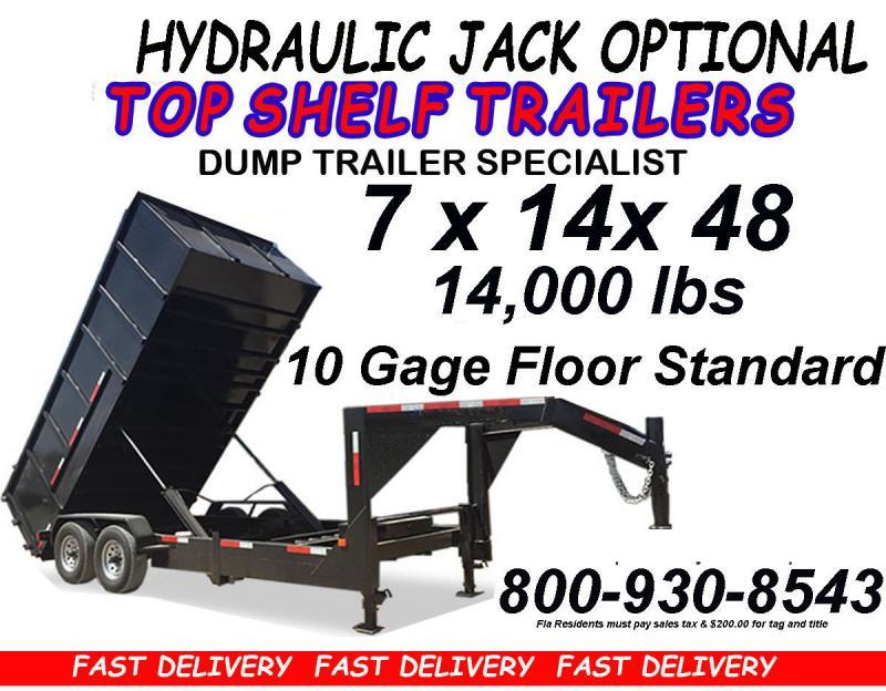 Dump Trailer 7 x 14 x 48 GOOSENECK FREE COLORS Dump Trailer 7 x 14 x 48 GOOSENECK FREE COLORS