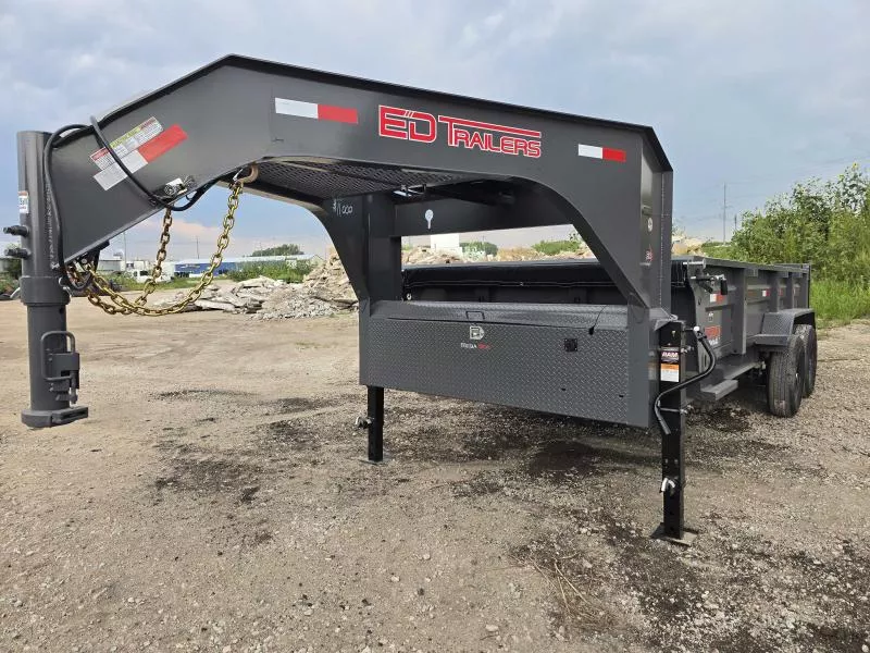 2026 ED Trailers 16'x83" Low Pro Gooseneck   Dump Trailer