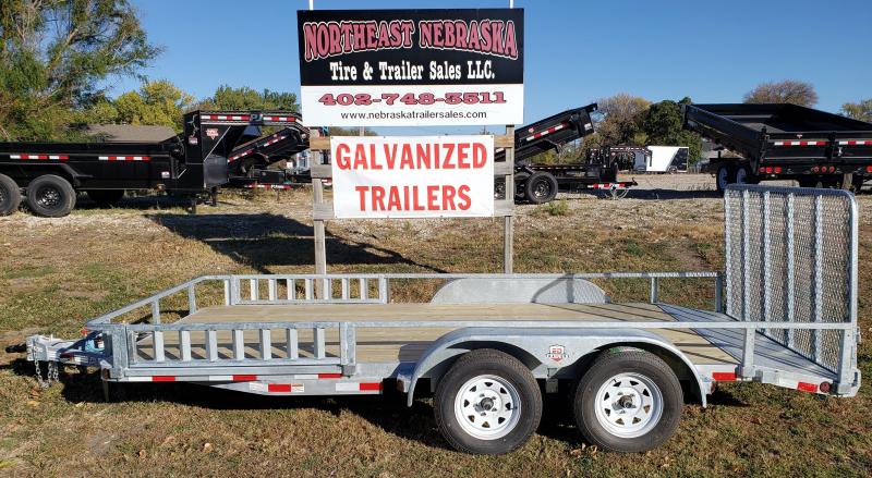 2021 ED Trailer Mfg 83 x 16 Tandem Axle Galvanized Utility Trailer 2021 ED Trailer Mfg 83 x 16 Tandem Axle Galvanized Utility Trailer
