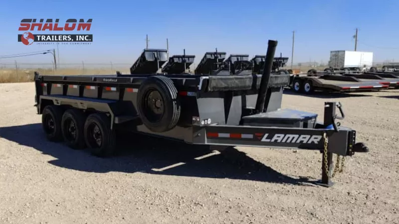 LAMAR 83" X 16" TELESCOPIC DUMP 21K TRIPLE AXLE