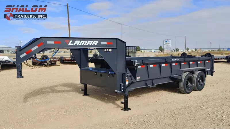 LAMAR 83" X 16' TELE DUMP 14K GOOSENECK