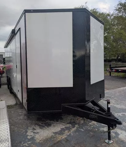 2025 Rock Solid Cargo 8.5X24 TA ENCLOSED POLY RAMP