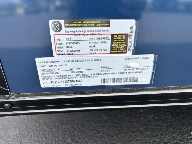 new Cargo (Enclosed) Trailers Rock Solid Cargo  for sale, in Saint Cloud, FL Thumbnail 8