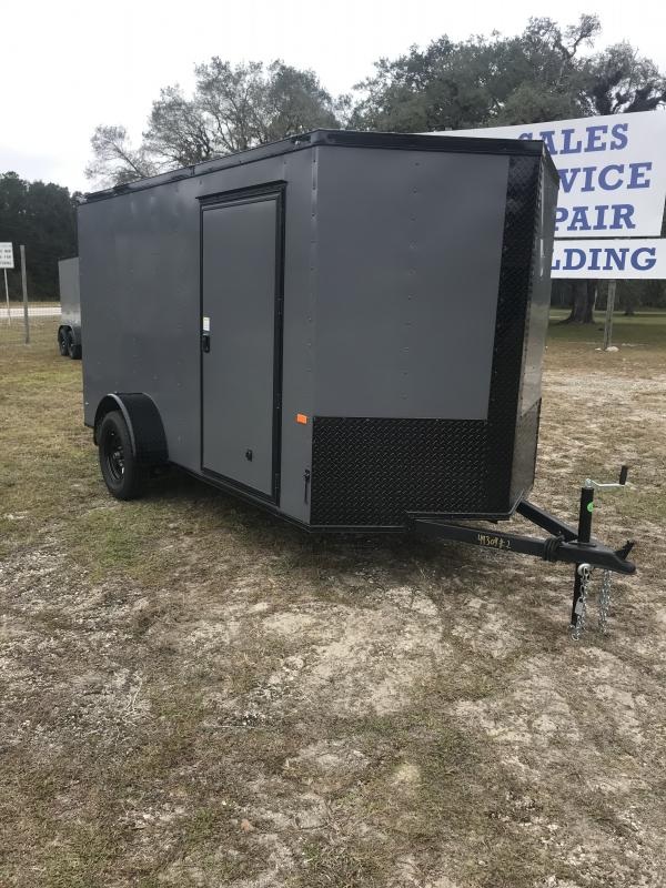 2023 Rock Solid Cargo 6 x 12 Single Axle Cargo / Enclosed Trailer with Black Rock Solid Package