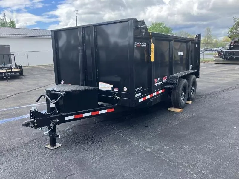 2025 Watchdog 7' x 14' Dump Trailer (4' Sides + 14 Ply Tires)