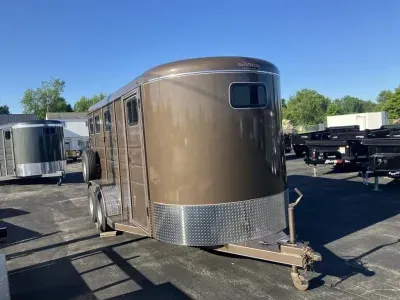 2026 Calico Trailers 6'8" x 7' x 17' 3 Horse Slant Enclosed Horse Trailer