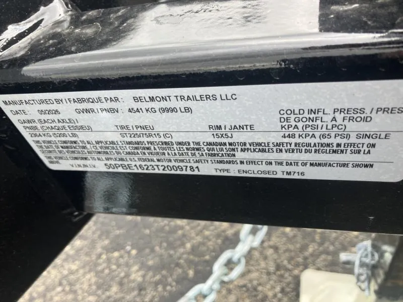 new Cargo (Enclosed) Trailers Belmont  for sale, in Warren, OH Thumbnail 13