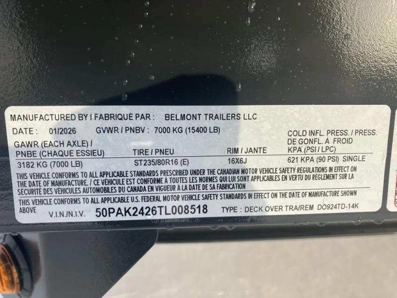 new Tilt Trailers Belmont  for sale, in Warren, OH Thumbnail 14