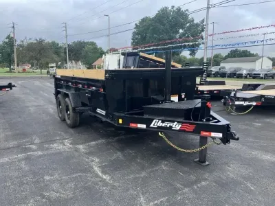 2027 Liberty 83" x 14' Telescopic Dump Trailer + Hydraulic Jack (LD14K83B8TS)