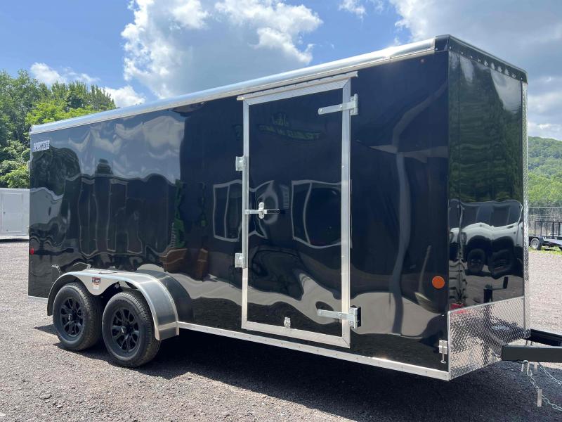 2022 Car Mate Trailers 7x14 Sportster Cargo 6'6" Interior w/ Rear Ramp J&J Trailer and Auto