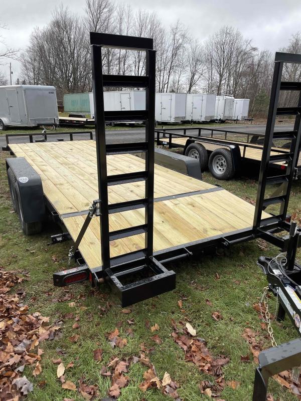 2022 Car Mate Trailers 8.5x20 10K Wood Deck Car Trailer with Stand Up Ramps J&J Trailer and