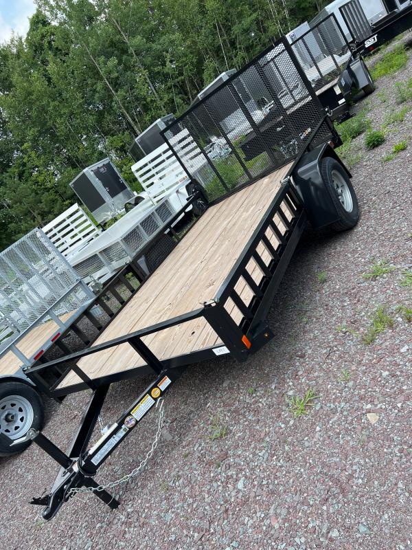 2023 Car Mate Trailers 6.5x12 Utility with Gate & Steel Ladder Racks J&J Trailer and Auto LLC