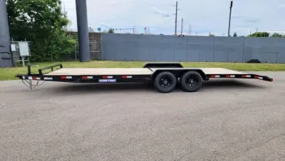 2025 Sure-Trac 7'X24' 10K Wood Deck Car Hauler Trailer