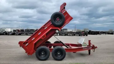 2026 Moritz International 6'X10' 12K Single Ram / Tarp / Spare / Dump Traile 