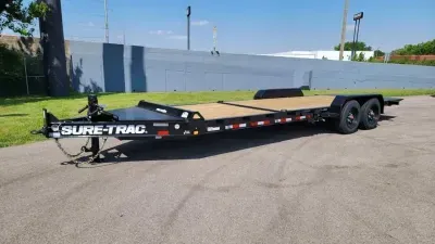 2026 Sure-Trac 7'X16'+6' 17.6K Pro Series Tilt Equipment Trailer 