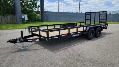 2027 Sure-Trac 7'X18' 10K Tube Top Utility Trailer