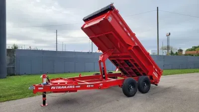 2027 PJ Trailers 7'X14' 15.4K Scissor Dump Trailer