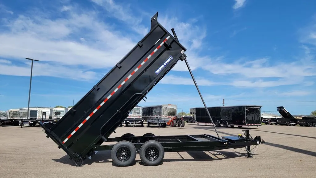 2027 Sure-Trac 7'X16' 14K / 4' High Side / Tele / Dump Trailer