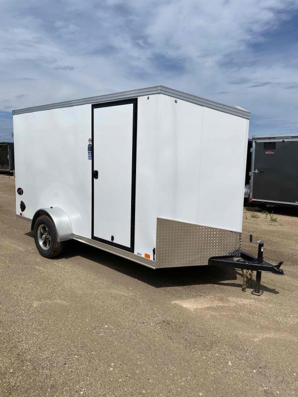 2023 NEO 6X12 WHITE ENCLOSED TRAILER Lakes Area Trailer Shop