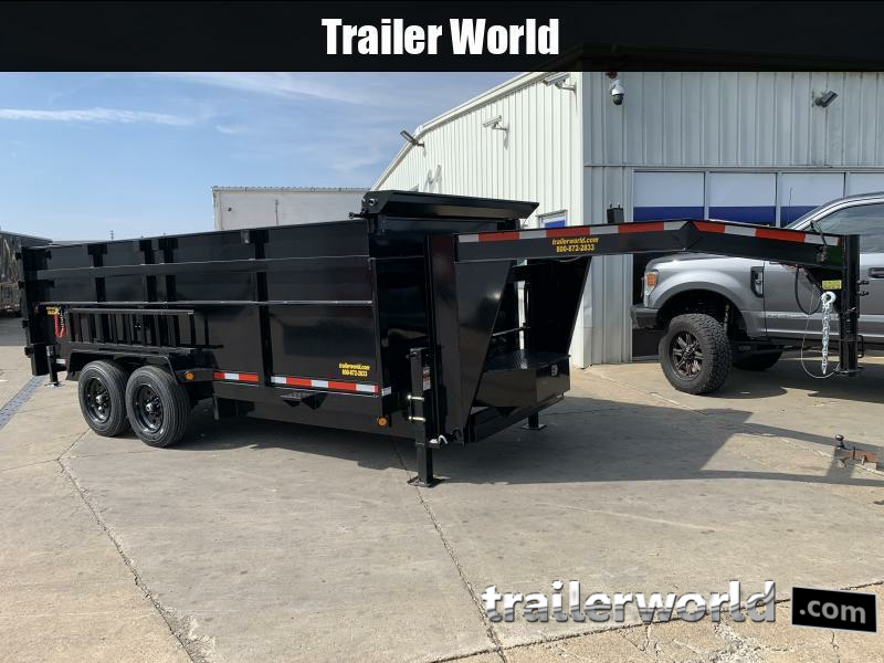 2024 QS 16' Gooseneck Telescopic Dump Trailer 16K GVWR W/ 4FT. SIDES