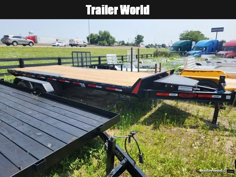 2025 Dura-Haul Deckover 102" X 20' (2)7K Axles Straight Deck Pull Out Ramps Equipment Trailer